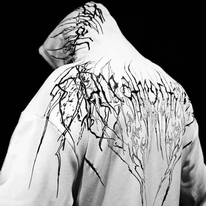 3D Gothic Aesthetic Zipper Hoodie: Retro Spring-Autumn Fashion Sweatshirt