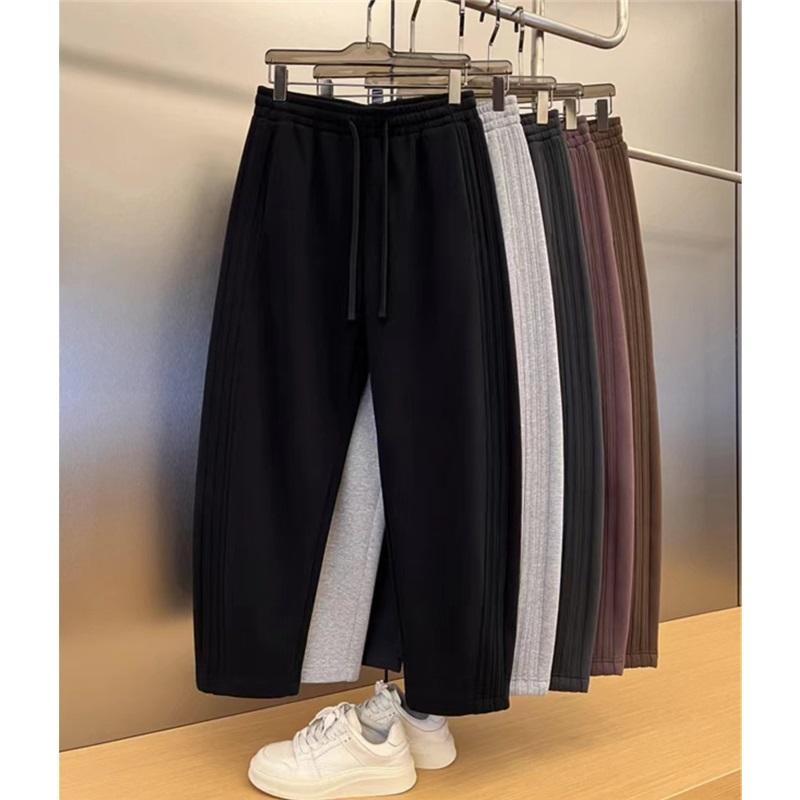 Stand-up Banana Pants, Loose Wide-legged Couple's Silhouette Scimitar Pants, Solid Color Casual Sweatpants, Korean Style Trend