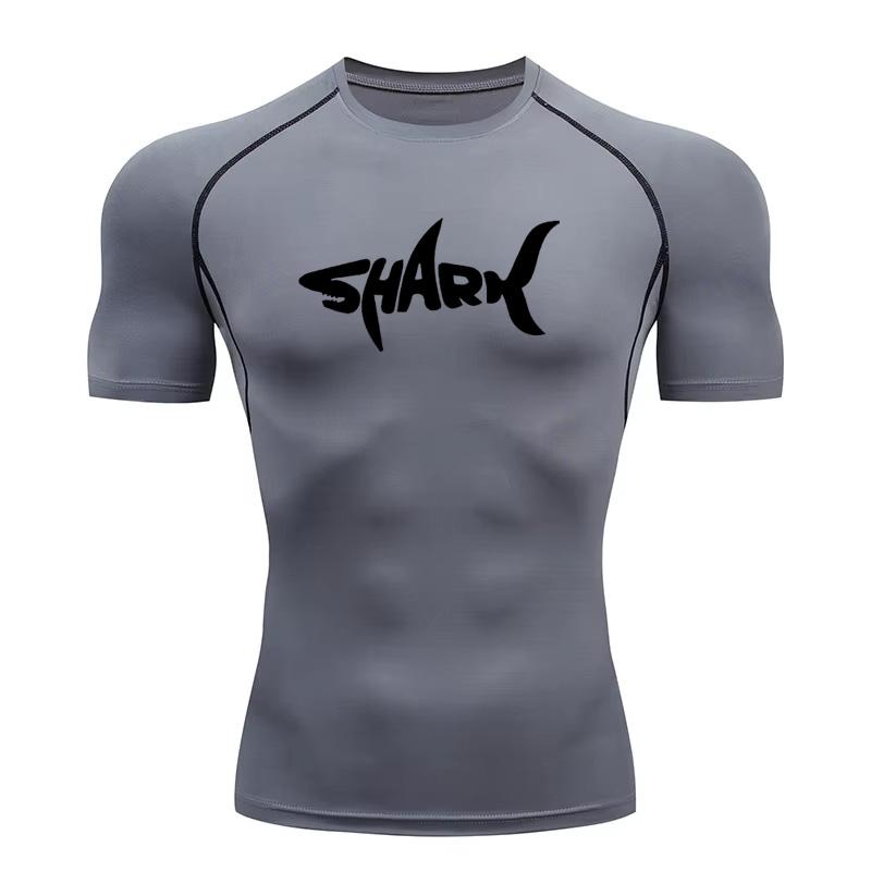 New Trendy  Print Compression Shirt Men's Running T-Shirt Gym Sports Quick-Drying Shirt Outdoor Cycling Jogging Training Top 849