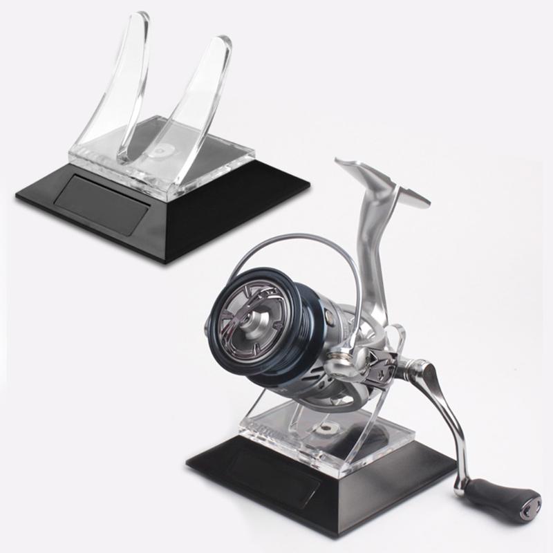 Easy to Install Acrylic Reel Holder Quick Setups Space Saving Design for Baitcasting Reels Display Rack Stand