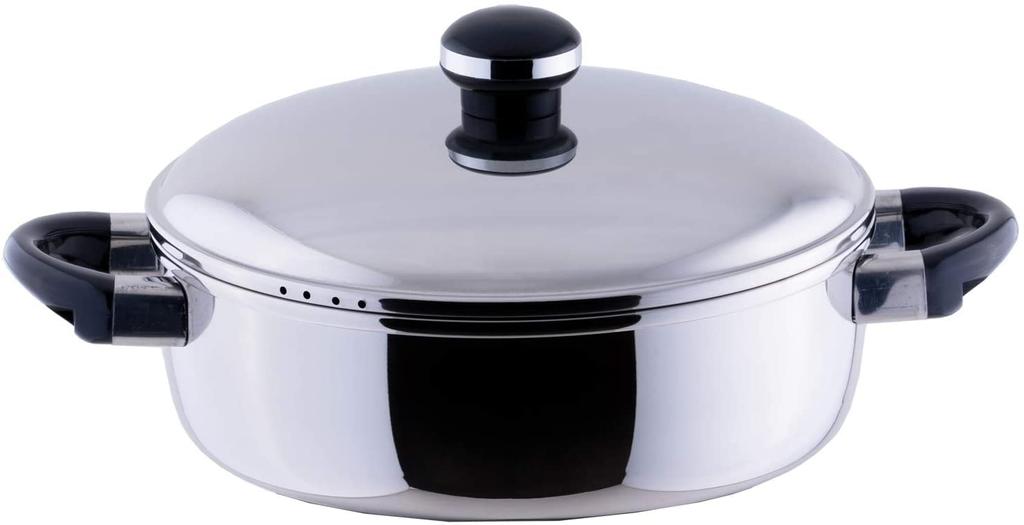 Miyazaki Seisakusho Objet Shallow Pot 28cm Table Pot Made in Japan Warranty IH Compatible Lightweight Double-Handled 5-Year OJ-19