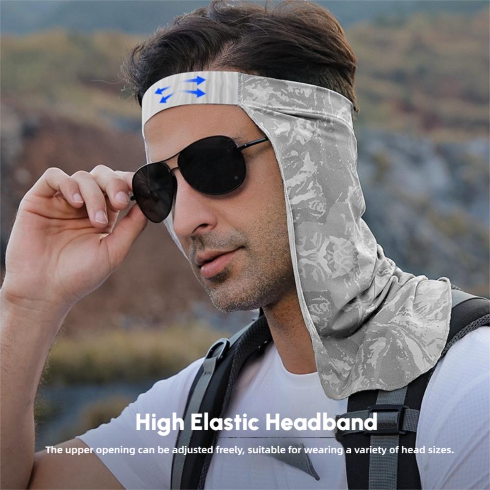 Elastic Sun Protection Headband for The Neck Lengthened Brim UV Protection Headscarf  Cycling