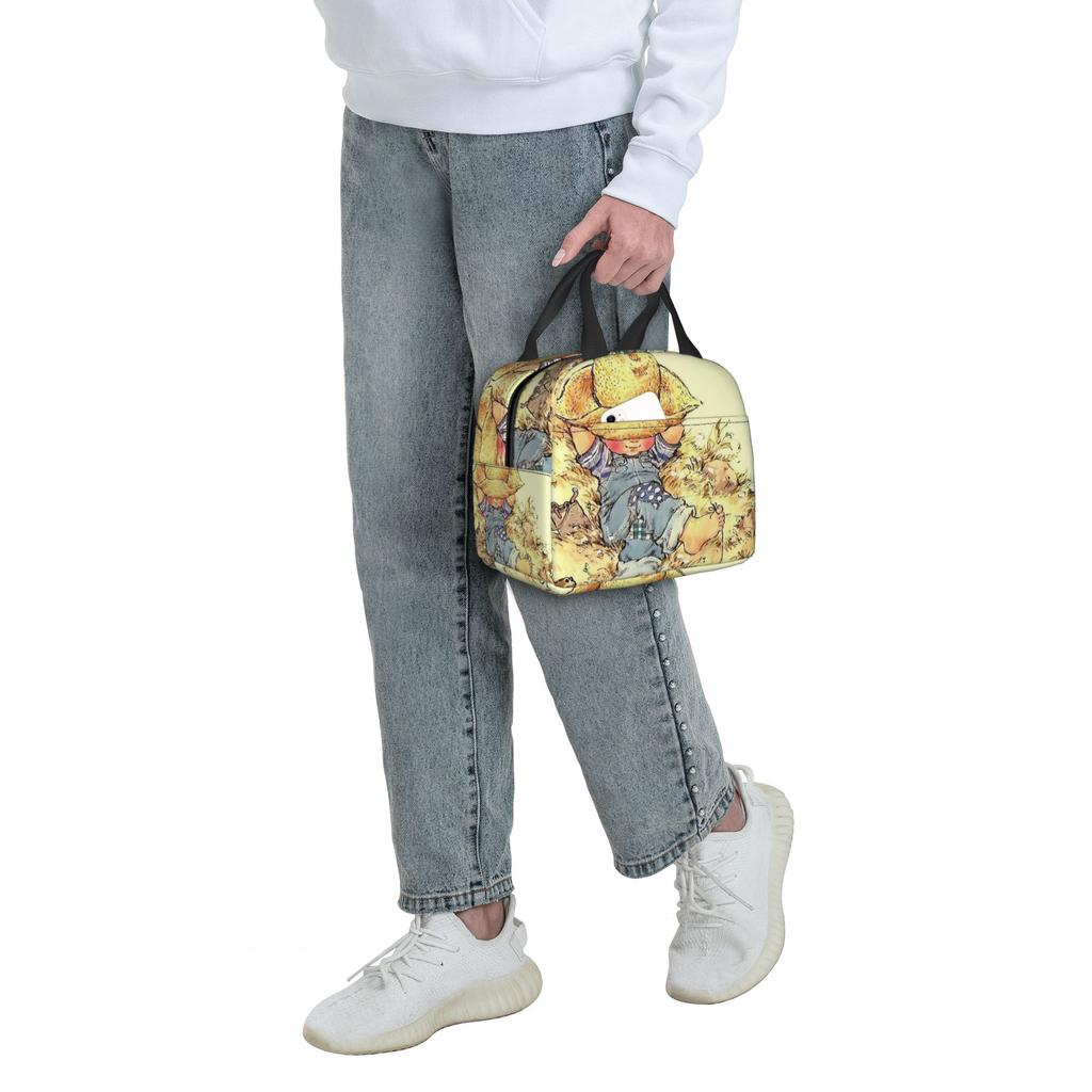 Cartoon S-Sarahs K-Kays Kawaii Girl  Insulated Lunch Bag for Women Portable  Thermal Cooler Lunch Box School