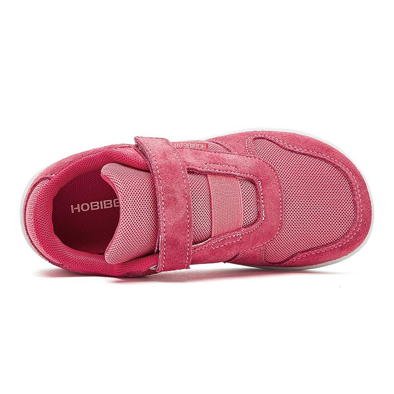 HOBIBEAR Wide Barefoot Shoes Boys Girls Artificial Leather Mesh Lightweight Breathable Sneakers Minimalist Zero Drop Shoes