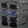 3PCS Fashionable Unisex Frameless Sunglasses Retro Style Travel Wearable Eyewear for Men And Women Trendy Accessory
