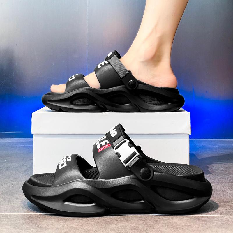 Slippers summer non-slip thick-soled bathroom beach sports driving dual-purpose odorless sandals