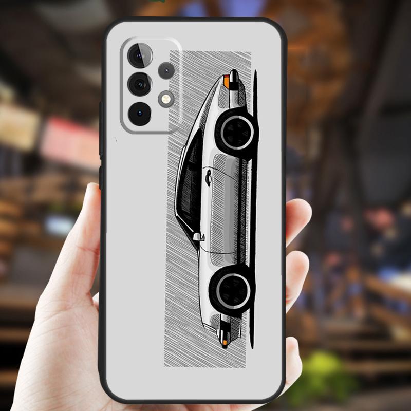 Japan JDM Sport Car Case For Samsung Galaxy A32 A56 A16 A15 A22 A52 A54 A14 A26 A36 A55 A35 A05 A06 A53 A33 A13