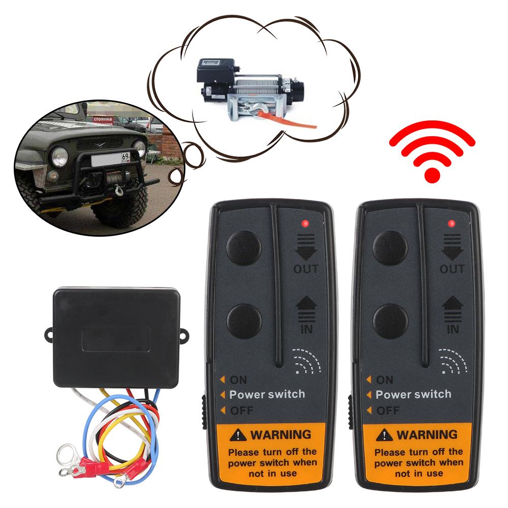 12V 24V Electric Winch Switch Controller Wireless Remote Control Accessories for Jeep Off Road 4x4 ATV Trailer Boat Universal Radio Accessories 4