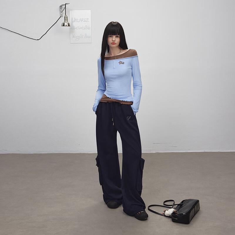 UNIFREE Women's American Retro Loose Cargo Sweatpants