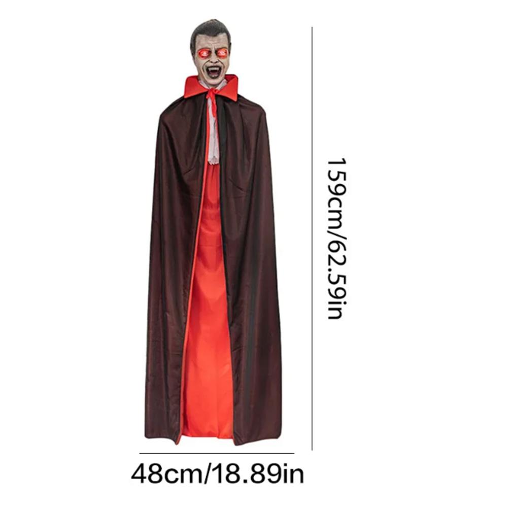 

Хэллоуинская анимированная говорящая ведьма с красными глазами, управляемая голосом, реквизит для дома с привидениями, украшение для дома ужасов