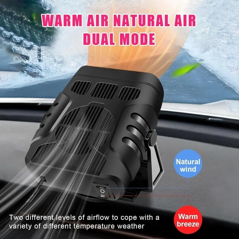 2025 Car Heater Portable Defroster Defogger Auto Dryer 12V/24V Cigarette Lighter Plug PTC Heating Easy Install Accessory