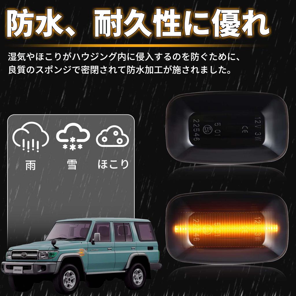 NEIFILES LED Side Marker Turn Signal Fender Marker Lamp Fits Toyota Land Cruiser 100 Land Cruiser Prado 90 Hilux Surf 180 Windom 20 FJ Cruiser Vehicle