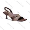 Fashion Women's Summer New Simple Solid Color Open Toe Sandals 2025 Outdoor Walking Comfortable Lightweight Breathable High Heels 34--39