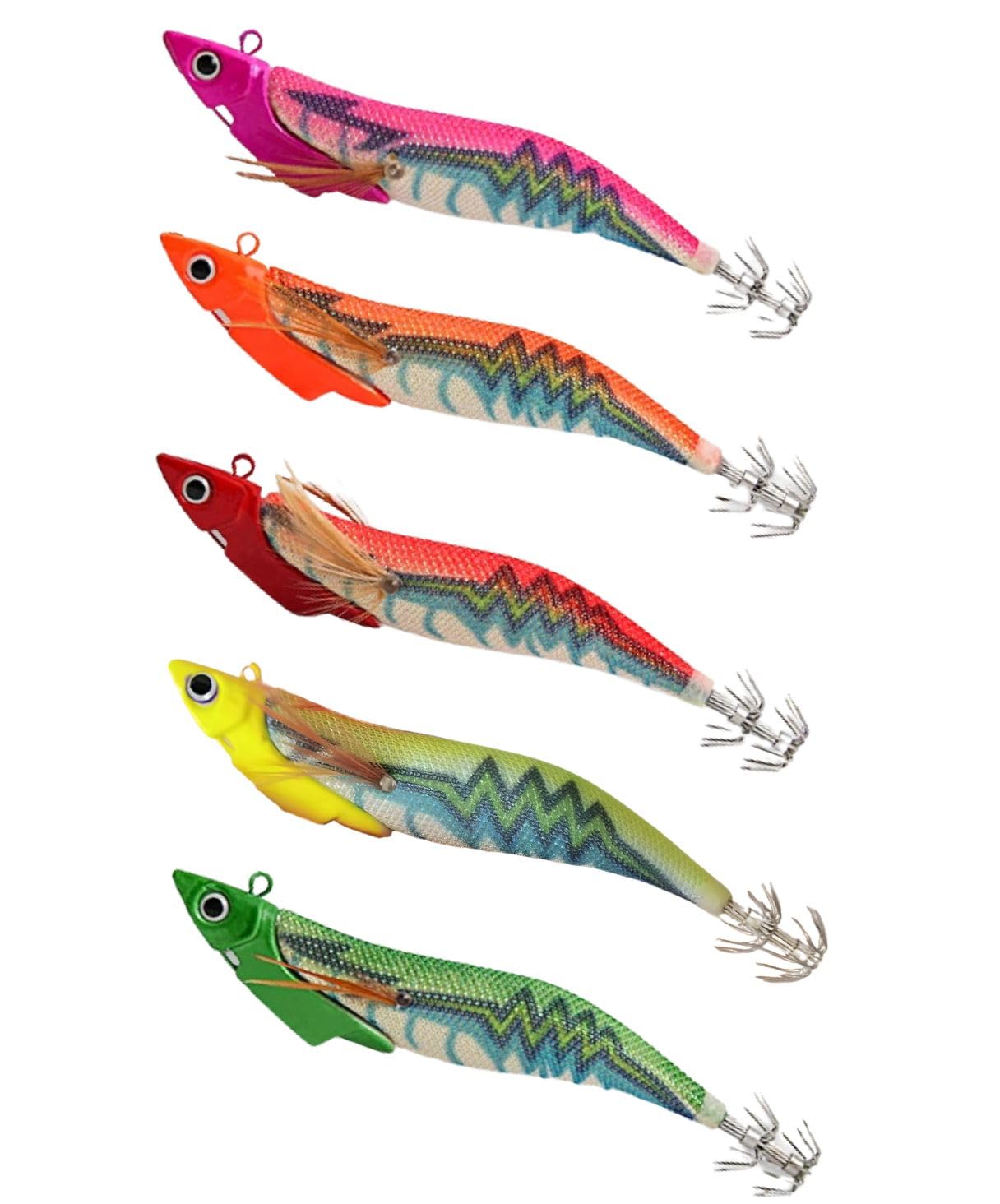 Tip Run Egi with Rattle Suitable for Squid Fishing from Boats or 5 Ideal for Bigfin Reef Squid and Octopus 5 3.5 (Size 3.5) - Luminous, - (3, 4,