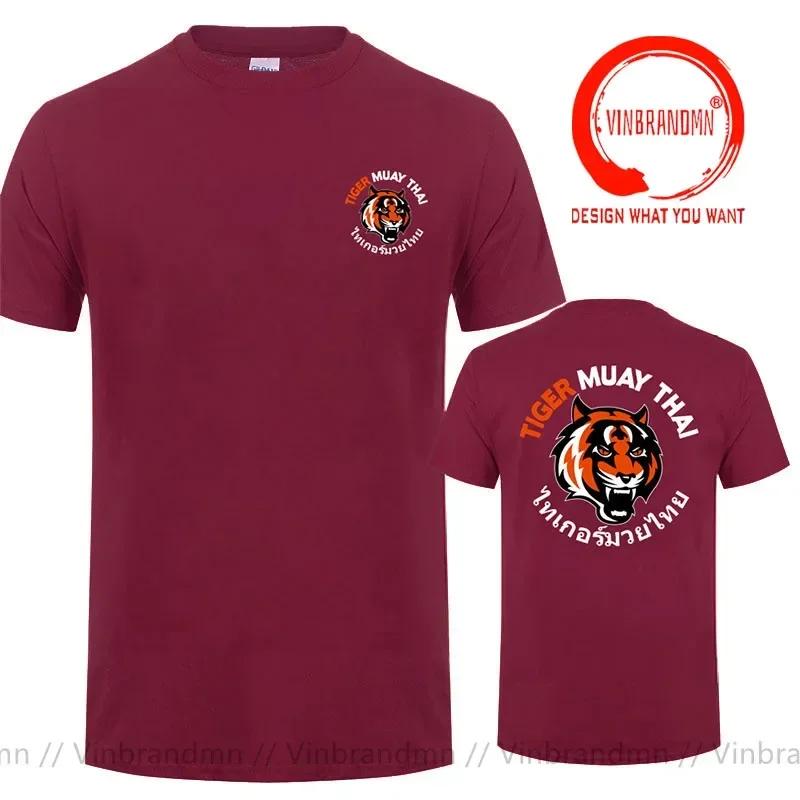 Newest Tiger Muay Thai Kick Boxing Tshirt Summer Thailand Kung Fu Oneck Unisex T Shirt Unisex Tees Tops Harajuku Streetwear Clothing