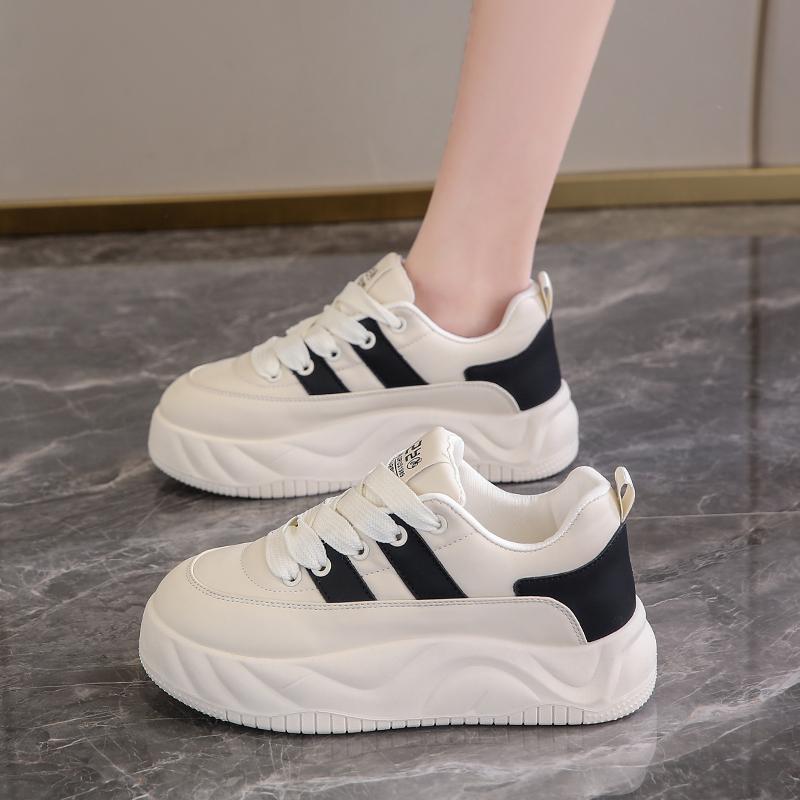 Dámské boty Baleríny PU Šněrovací Ležérní Pohodlné Dámské Vycházkové Módní Venkovní Protiskluzové Jednobarevné Dámské Tenisky