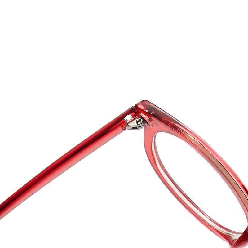 New anti-blue glasses frame novelty large frame round red and blue contrasting color frame flat mirror female European and American style
