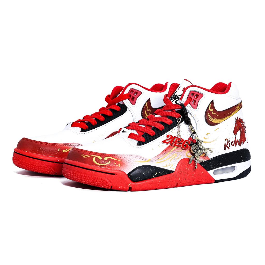 Nike Flight Legacy Slip Resistant Abrasion Resistant Slip Resistant Abrasion Resistant Mid top Vintage Basketball Shoes BQ4212-100(team910-)