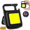 LED Mini Keychain Light XPE Pocket Work Light COB Flashlight USB Rechargeable Emergency Flashlight for Outdoor Camping Fishing