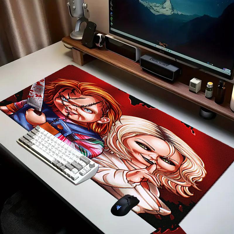 Love And Horror Doll Pattern Mouse Pad Office Desk Mat, Gaming Mouse Pad Mousepad, Keyboard pad,Heavy-Duty Non-Slip Rubber Backing, Gift