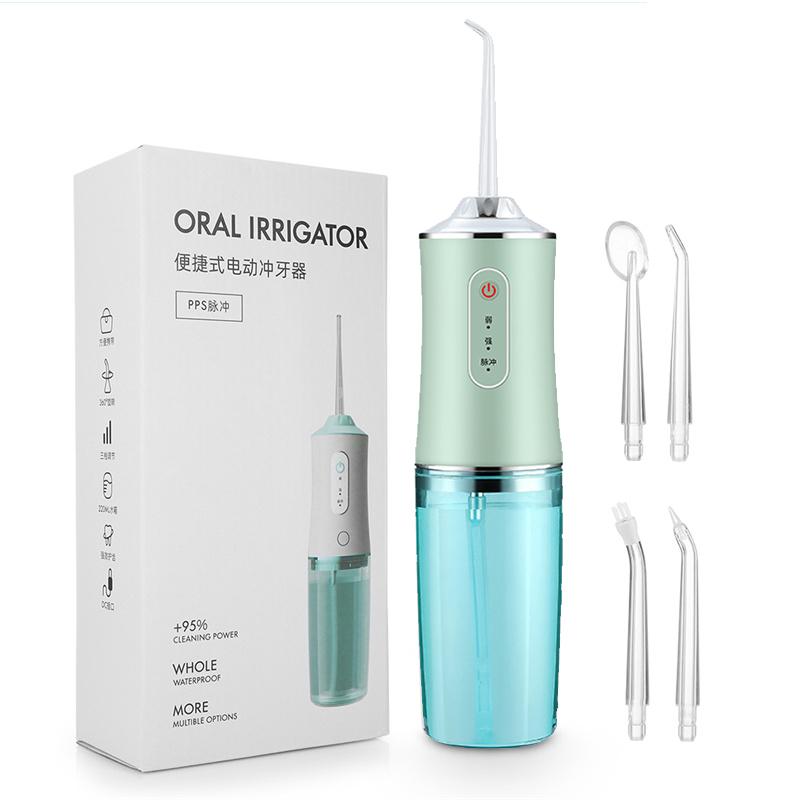 Portable Oral Irrigator Water Flosser Dental Water Jet Tools Pick Cleaning Teeth 350ML 5 Nozzles Mouth Washing Machine Floss