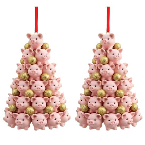Stacking Animal Pendant Animal Christmas Tree Pendant 2D Acrylic Hanging Decoration for Xmas Tree Backpack Keychain Car