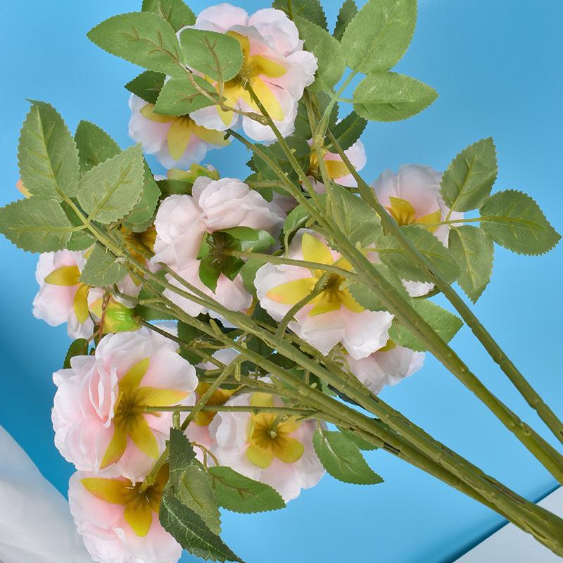 European Style 3-Head Peony Wedding Arrangement - Artificial Silk Flowers for Home Decor