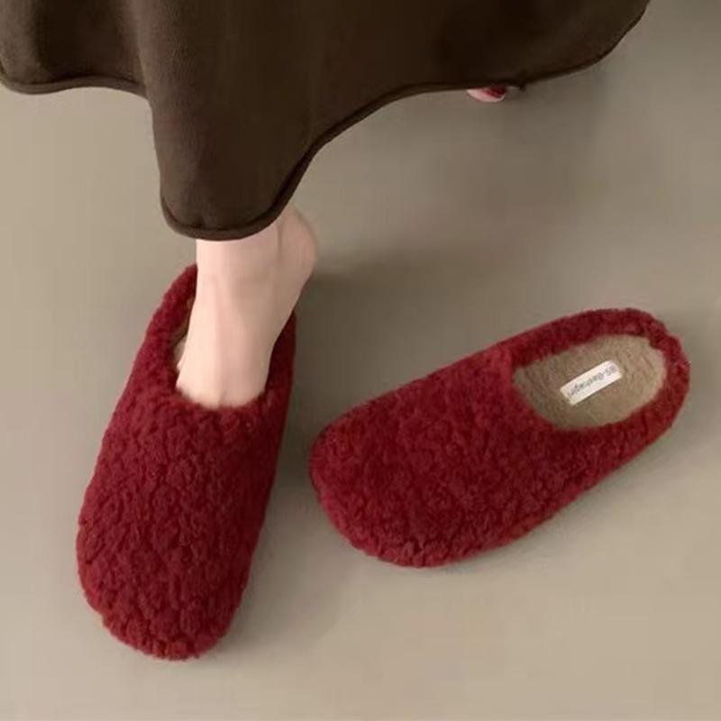 Fashion Fur Women Cotton Slipprs Flats Fashion Slingback Mules Shoes Warm Winter Woman Boots 2025 New Cozy Casual Zapatos De Mujer Botas