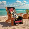 Personalized customized proof beach towel with Slayer band pattern - soft, absorbent,quick-drying,perfect swimming,camping&bathing