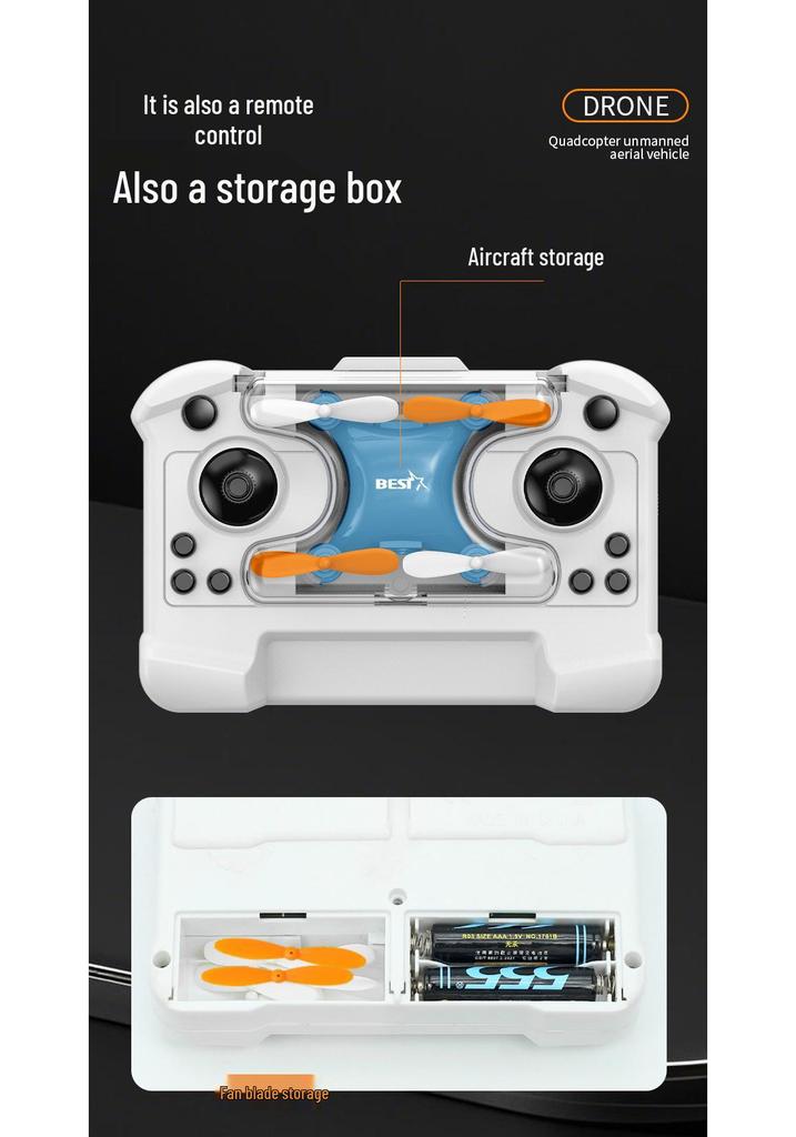 Compact Children's Mini Drone: Fixed-Height Quadcopter Remote Control Toy