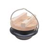 Clad Ultra-Hagama Mai, 1-cup Capacity, Double-layered Steel, Suitable for Camping and Outdoor Activities, with Lid, Suitable for Direct Heat, Made In