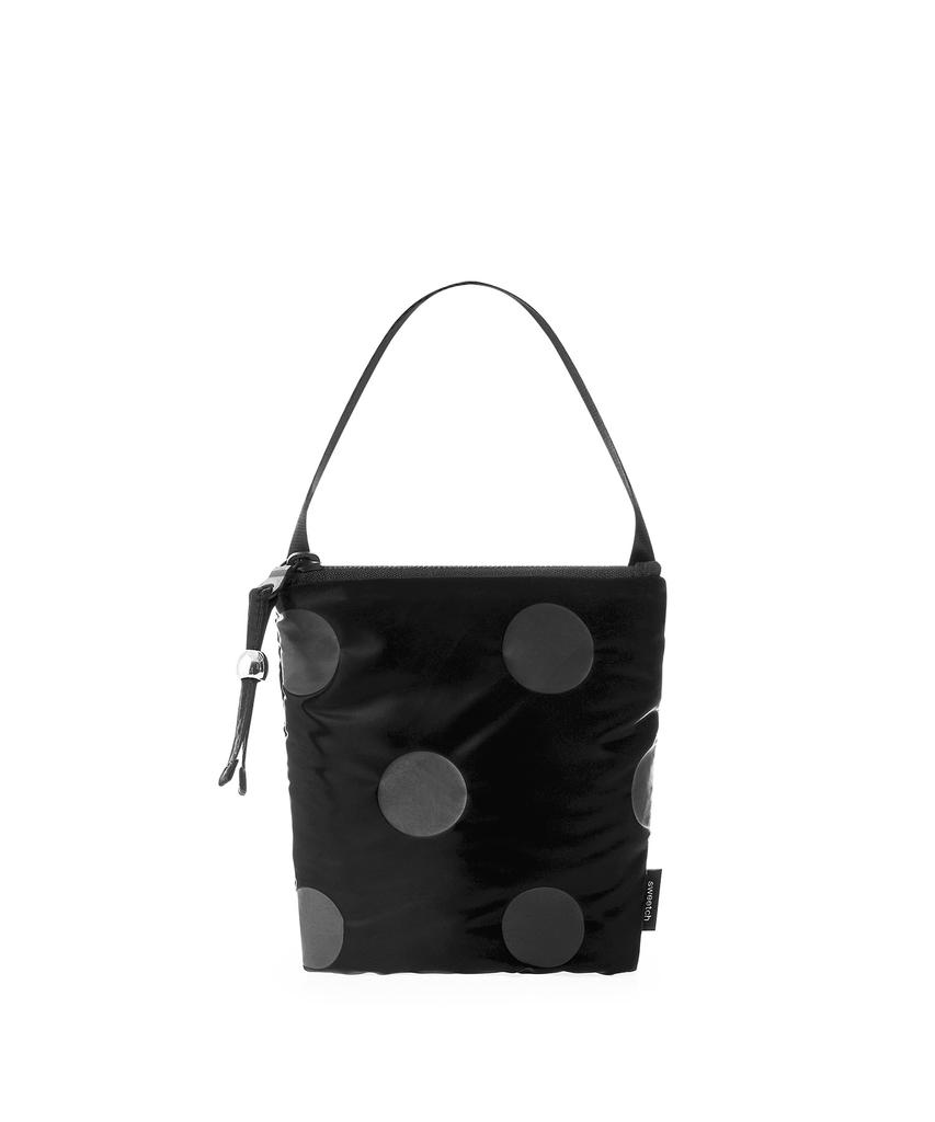 Sweetch Handle Pouch 001 Glossy Black Polka Dot