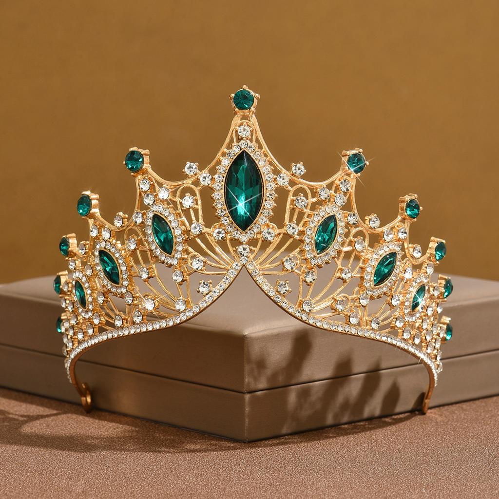 Ladies' Fashion Design Crown Necklace Earrings Jewelry Set Suitable for Wedding, Party, Festival Gifts