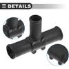 Motoforti Connector Heater Hose Output T Pipe, for Toyota Land Cruiser 1992-2007, 87248-60460, Plastic, Black, 2 Pcs