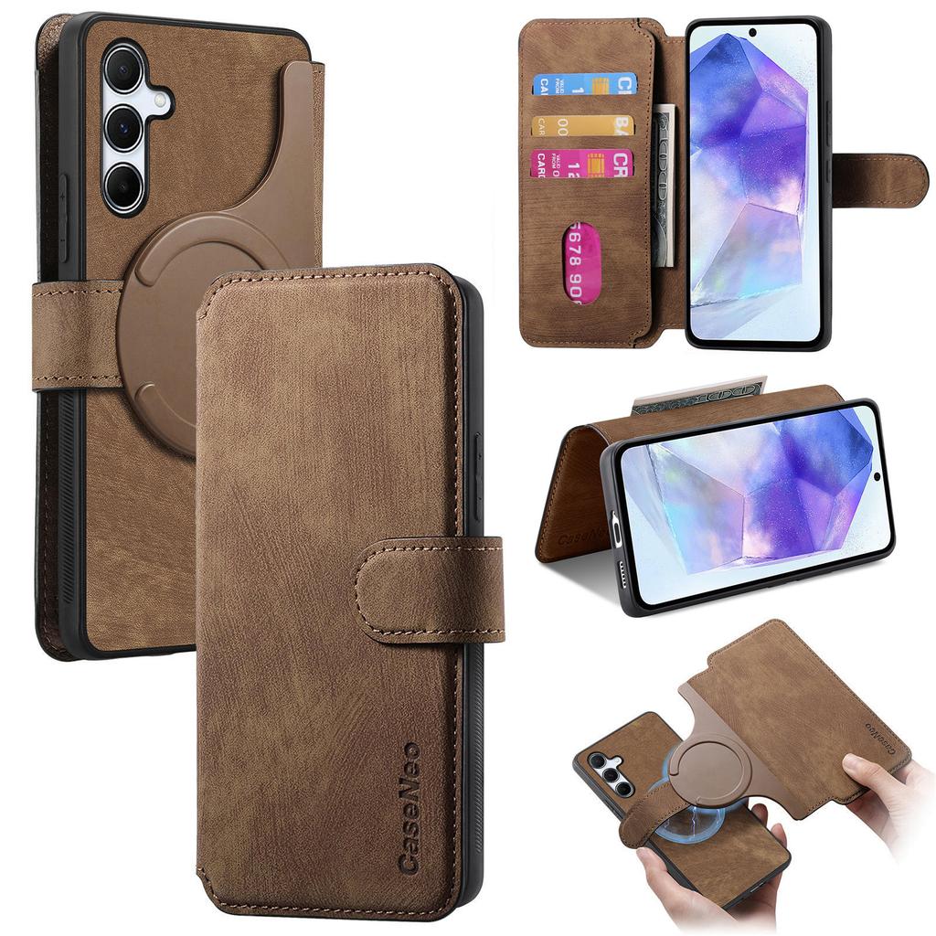 For Samsung Galaxy A55 5G Magnetic Case CASENEO Detachable Leather Phone Wallet Cover