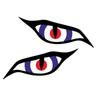 J105# 13cm X 9.5cm for Evil Yellow Eyes RV Motorcycle Car Stickers Occlusion Scratch Waterproof Windshield VAN Anime Decal