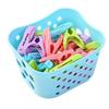 30Pcs Plastic Clothes Pegs Laundry Clothespin Clothes Pins Storage Organizer Quilt Towel Clips Spring With Basket Cabides Hanger