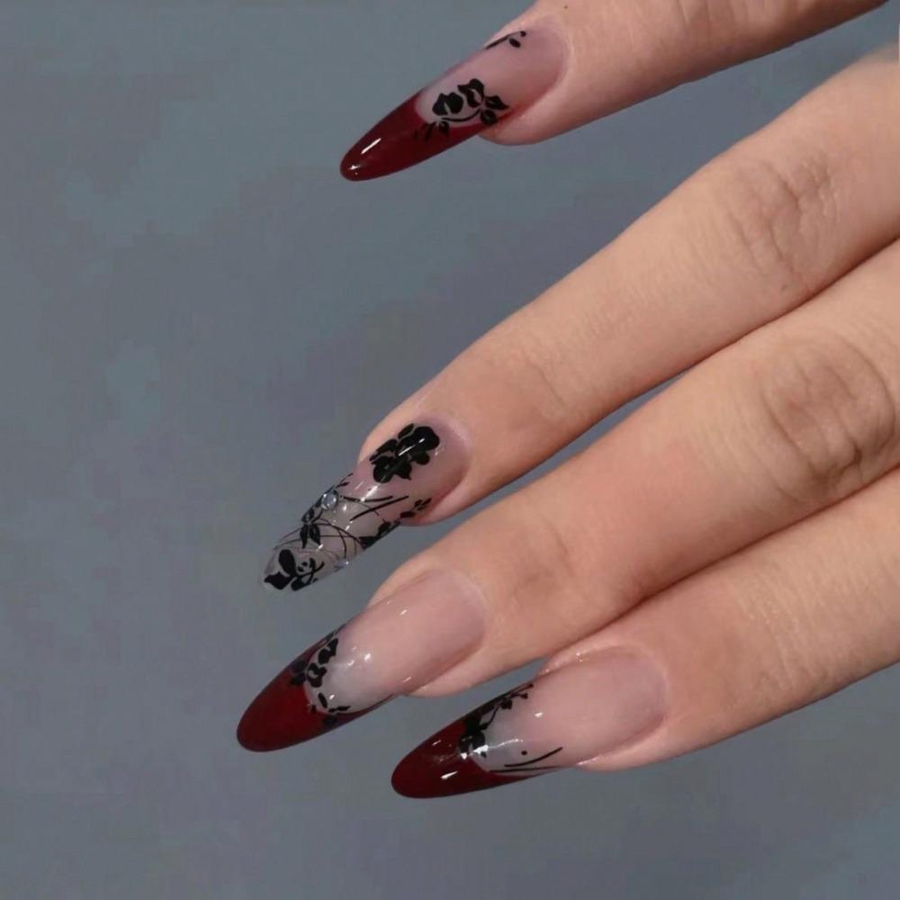 

Valentine s Day Almond False Nail Coffin Nail Tips Waterproof False Nail Women