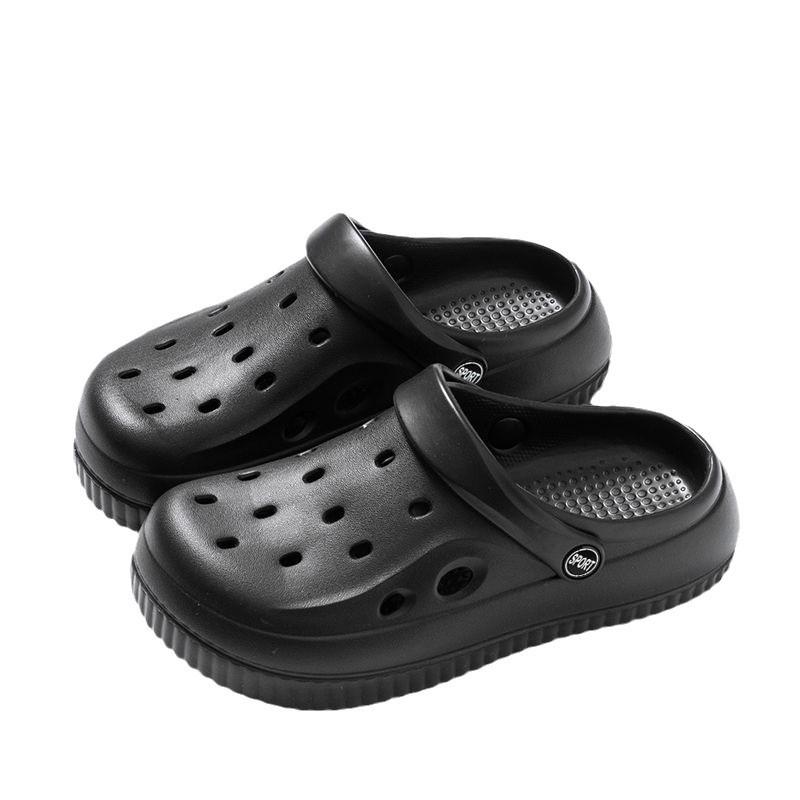 Сабо сандалии мужские женские парные садовые туфли летние уличные шлепанцы черные белые уличные пляжные туфли 44-45 1298₽