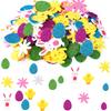 120pcs Easter Bunny and Chicken Egg Shaped 3D Stickers Cartoon Pattern Self-adhesive Single Use Spring Season Party Decoration