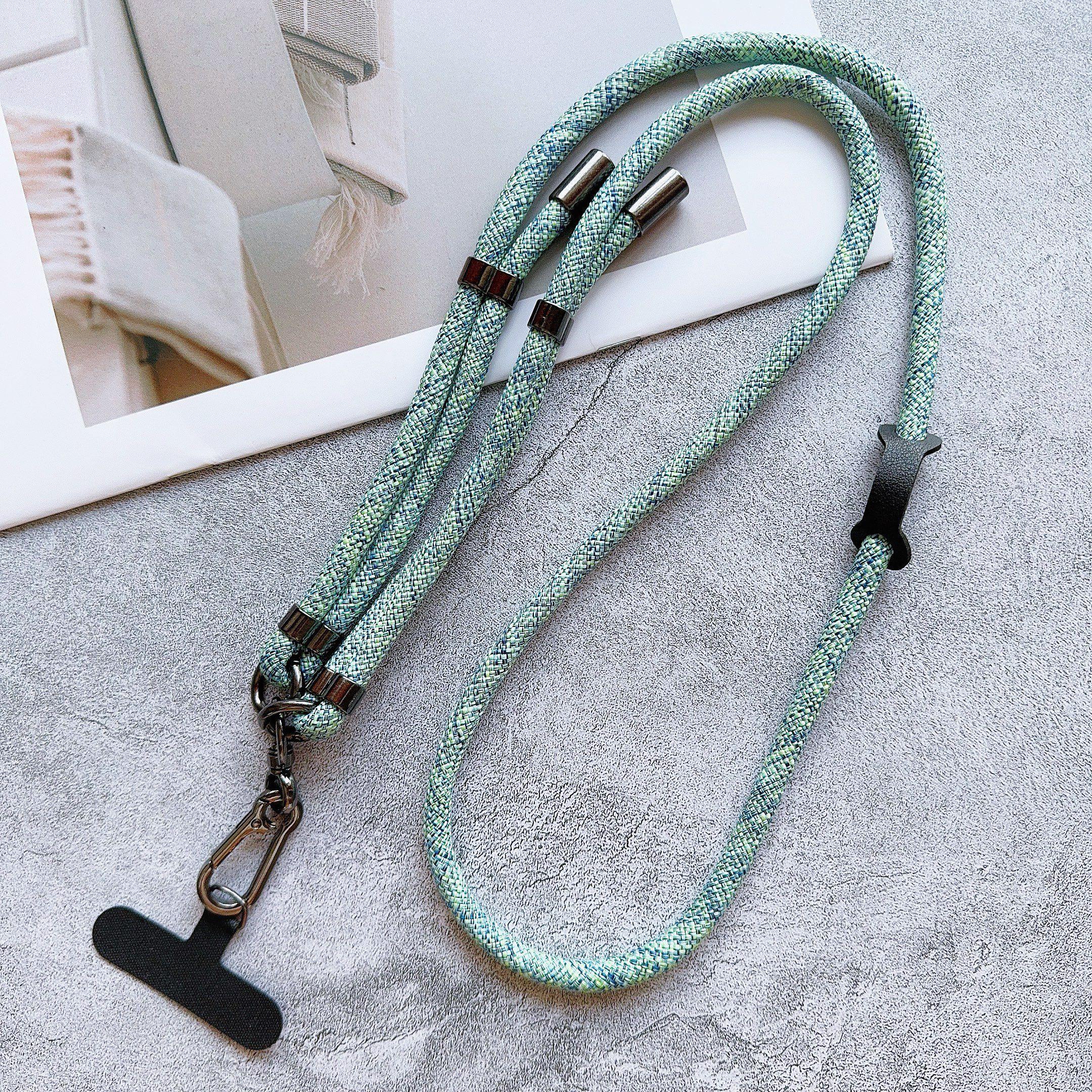 

8mm Thick Phone Lanyard Adjustable Crossbody Rope Charm with Tether Tab,Total Length: 140cm C