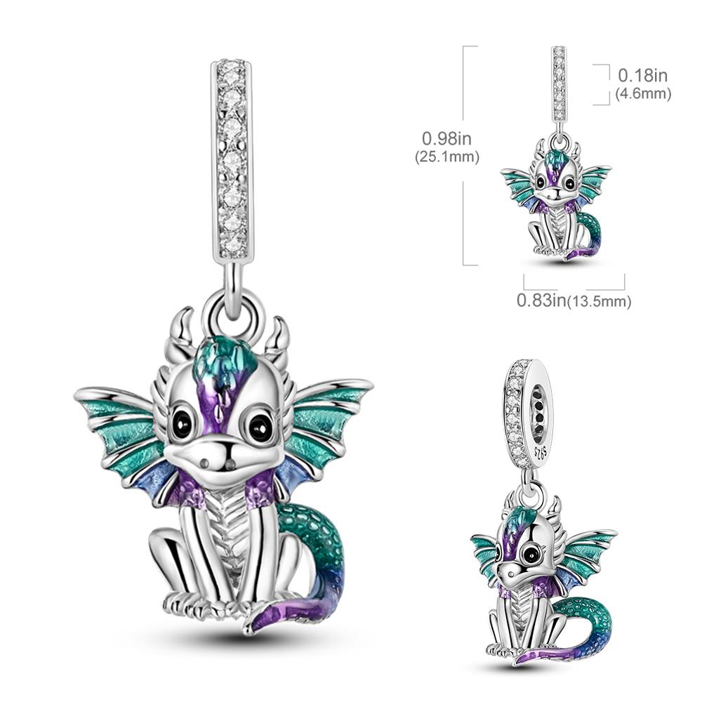 Buntes Charm Fit Original Armreif Kupfer Charms Einhorn Perlen Für Armband Anhänger Hängend DIY Feiner Schmuck Geschenk Für Frauen
