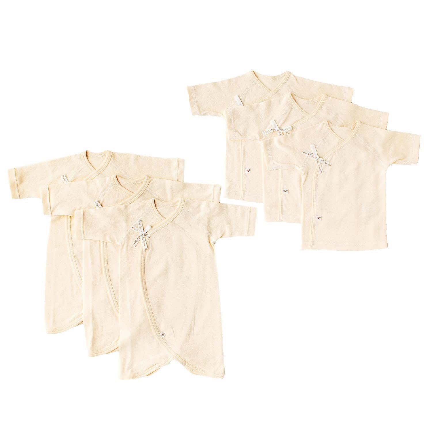 

Pure Organic Newborn Underwear Set Includes 3 Fitted Shorts and 3 Combination Undershirts Organic Made in Gauze Knit Baby Newborn Underwear Gift Ivory слоновая кость