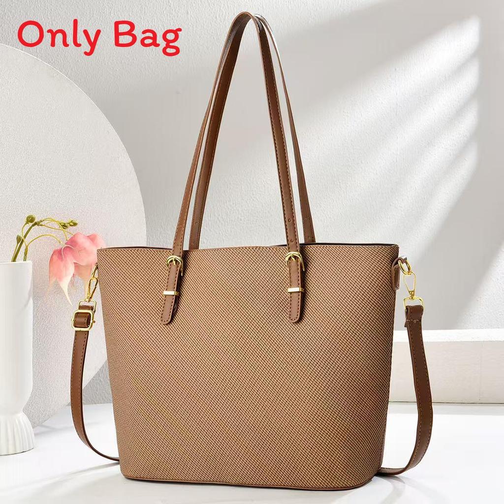 Classic Pu Large Capacity Tote Bag With Zipper Closure For Daily Use Women