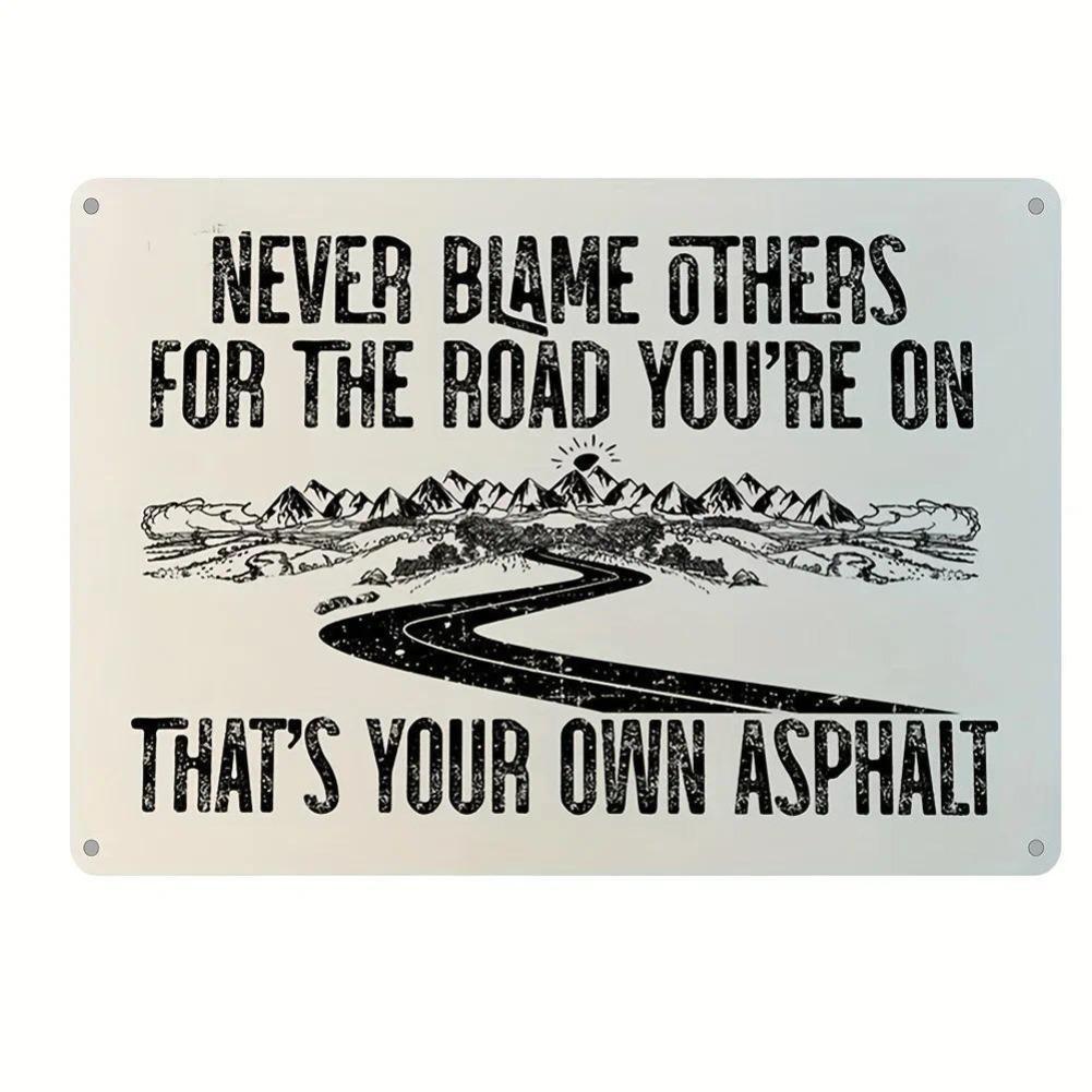 

VintageInspirationalMetalSign 1pc Metal Sign - Welcome To Your Chosen Path Motivational Quote, Retro Inspirational Wall Dec 20x30cm（7.8x11.8inch）