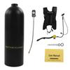 DIDEEP Diving Breathing Rebreather 2L X5000Pro Double Shoulder Strap Tube Adapter Portable Diving Cylinder Tank Kit