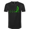 Sailing T Shirt SAILING IN A HEARTBEAT TShirt Summer Graphic Tee Shirt Cute 100 Cotton Short Sleeve Mens Tshirt