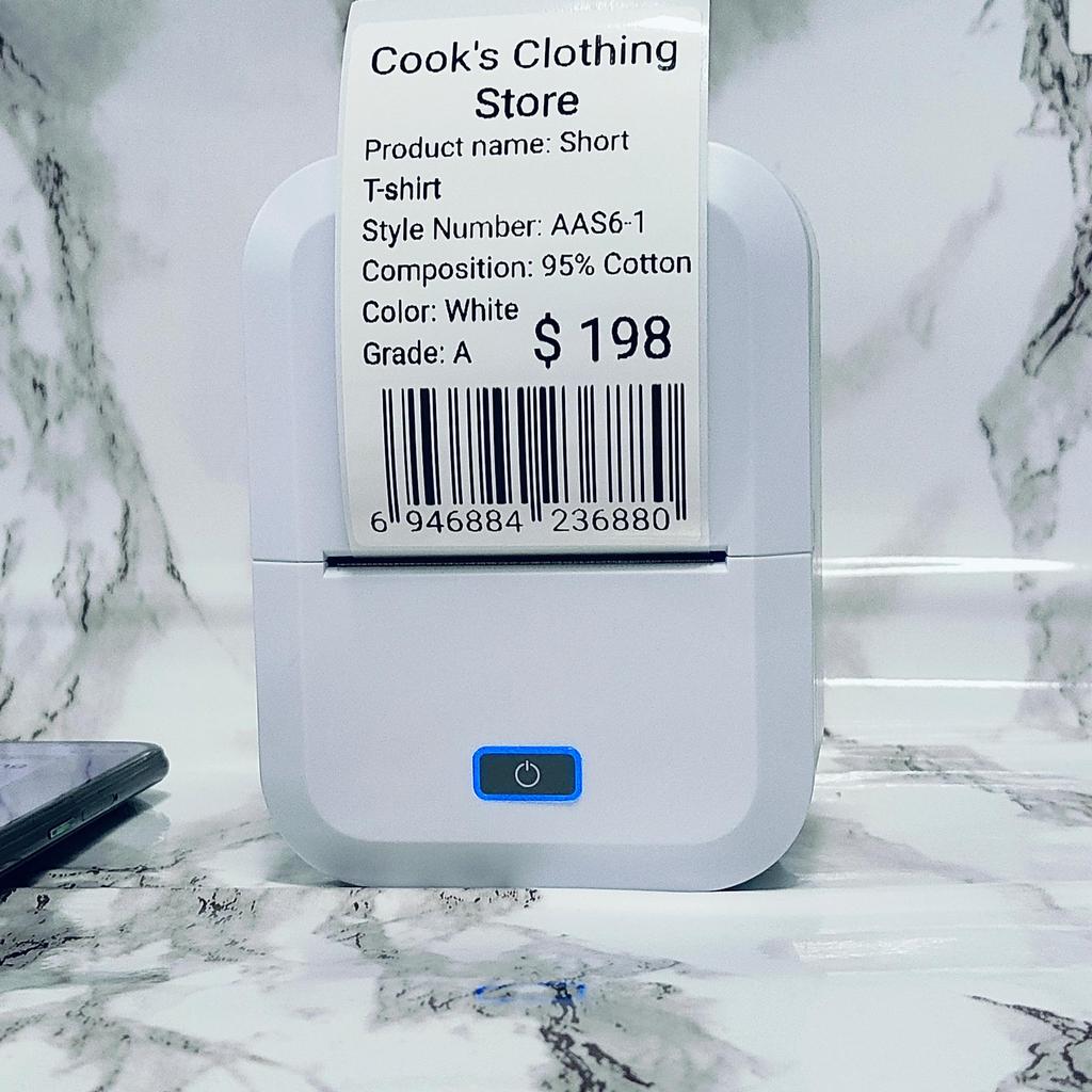 X2 Dual-Mode Inkless Thermal Label Printer for Computer & Mobile, Bluetooth QR Code Capable