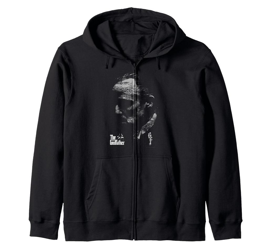 The Godfather Don Vito Corleone Profile Portrait Zip Hoodie