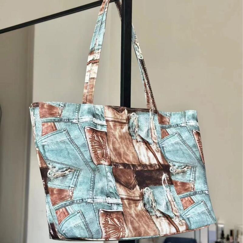 

Женские модные сумки через плечо, сумка-тоут с плетением, винтажный дизайн, сумка через плечо, женская нишевая сумка для поездок на работу и отдыха, большая вместимость, сумки